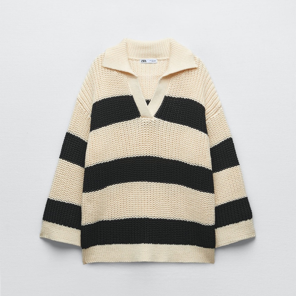 OVERSIZED STRIPED KNIT SWEATER NWOT